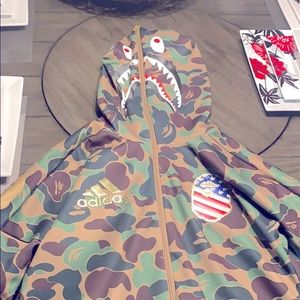 BAPE X ADDIAS SPORTS COLLAB FULL ZIP ✍️
